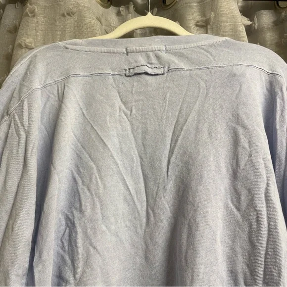 Free People We The Free Light Blue Oversized Crop Top - Picture 5 of 8